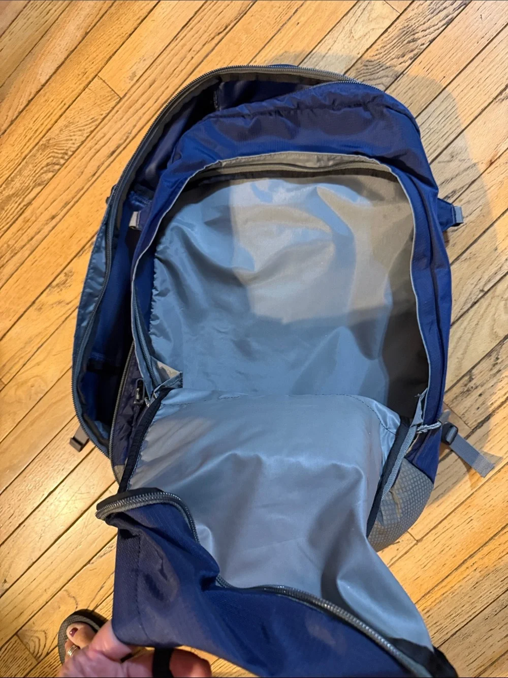 LL Bean Quickload Travel Pack Dark Blue Backpack Duffel Bag Navy Blue
